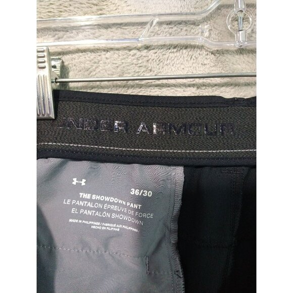 Under Armour UA Pants Mens 36x30 Black Showdown Golf Slim Leg Lightweight Golf - Picture 8 of 11